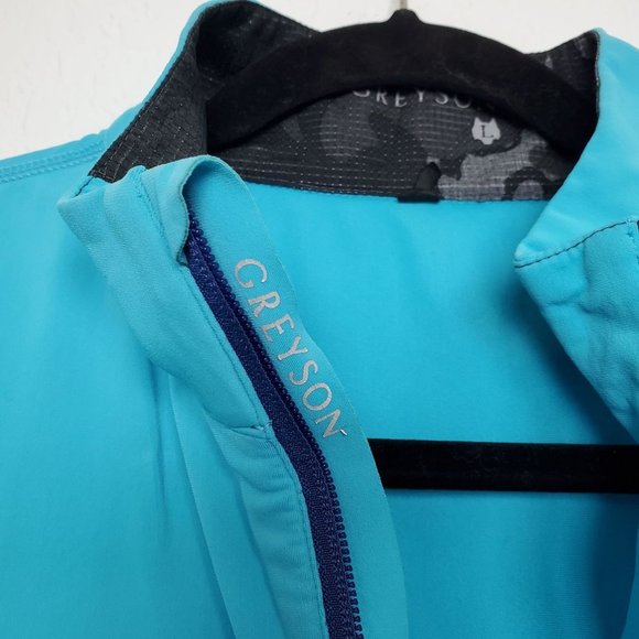 Greyson Tate Sweater Mens Size L Swordfish Blue 1/4 Quarter Zip Pullover Golf - Picture 3 of 10